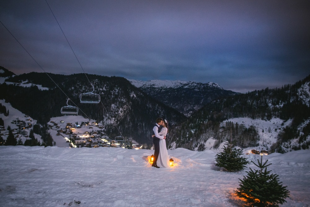 France elopement example - ceremony in the Alps