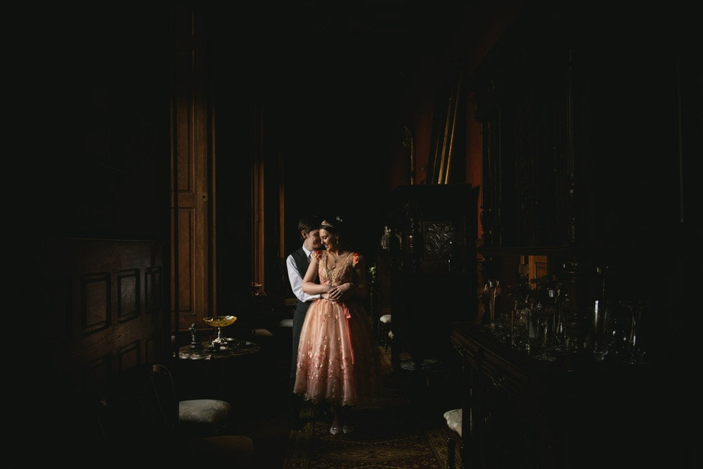 France elopement example - ceremony in a chateau