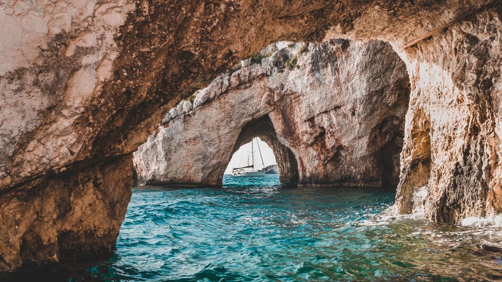 Where to elope in Greece - The blue caves of Zakynthos