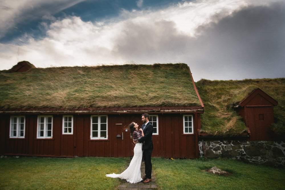 Faroe islands elopement example - photos in Torshavn