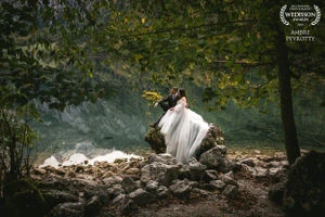 Couple sharing their story about their luxury elopement with Zephyr & Luna.