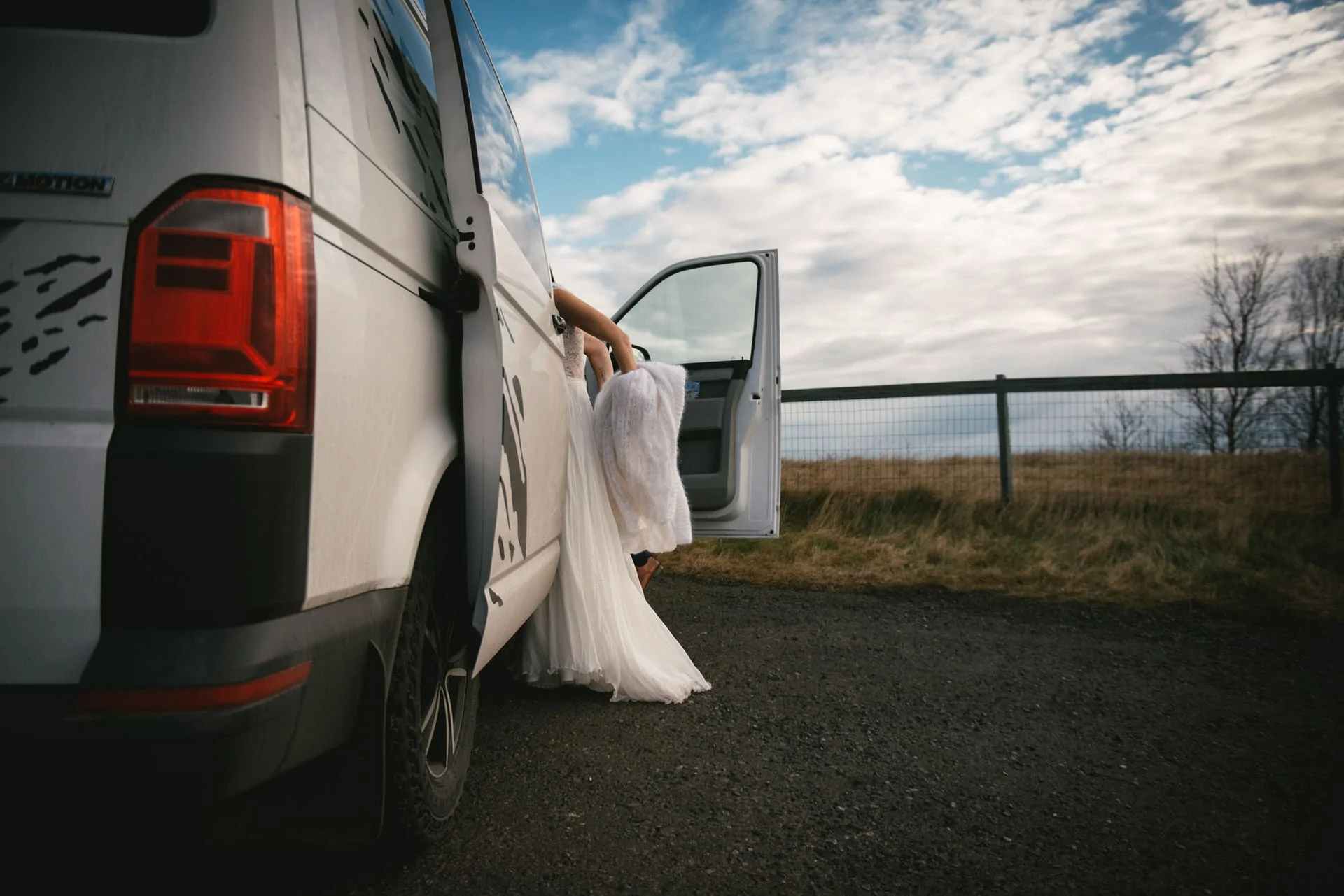 Iceland elopement by a waterfall