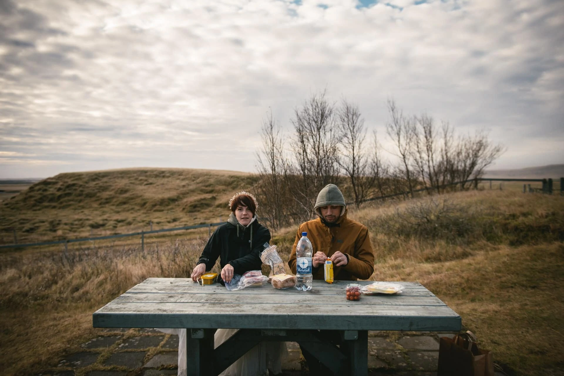 Iceland elopement by a waterfall