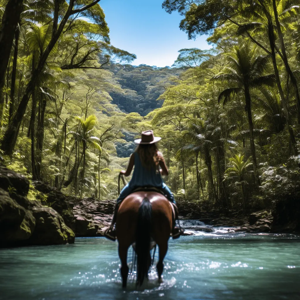 What to do on your Costa Rica elopement - Horseback Riding to Turquoise Waterfalls in Rincon de la Vieja