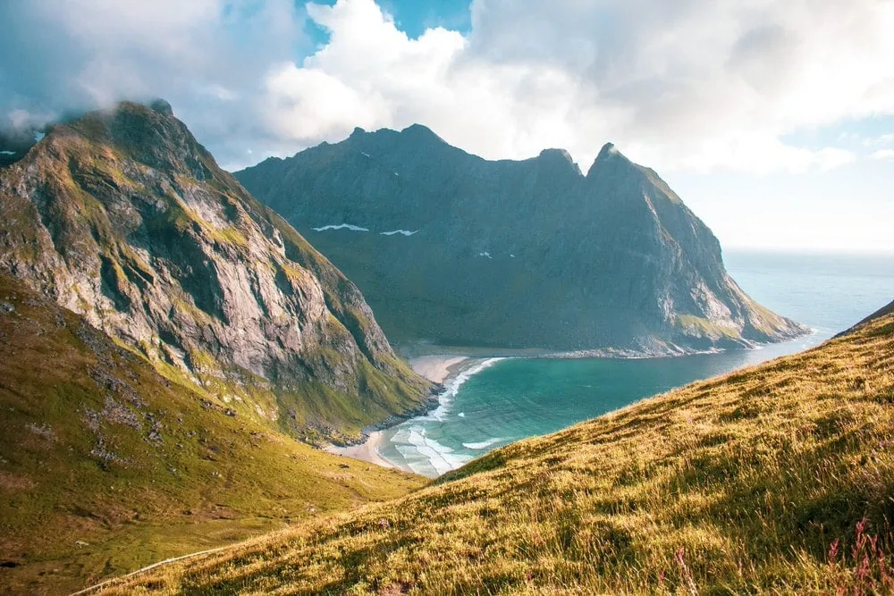 Where to elope in the Lofoten Islands - Kvalvika beach