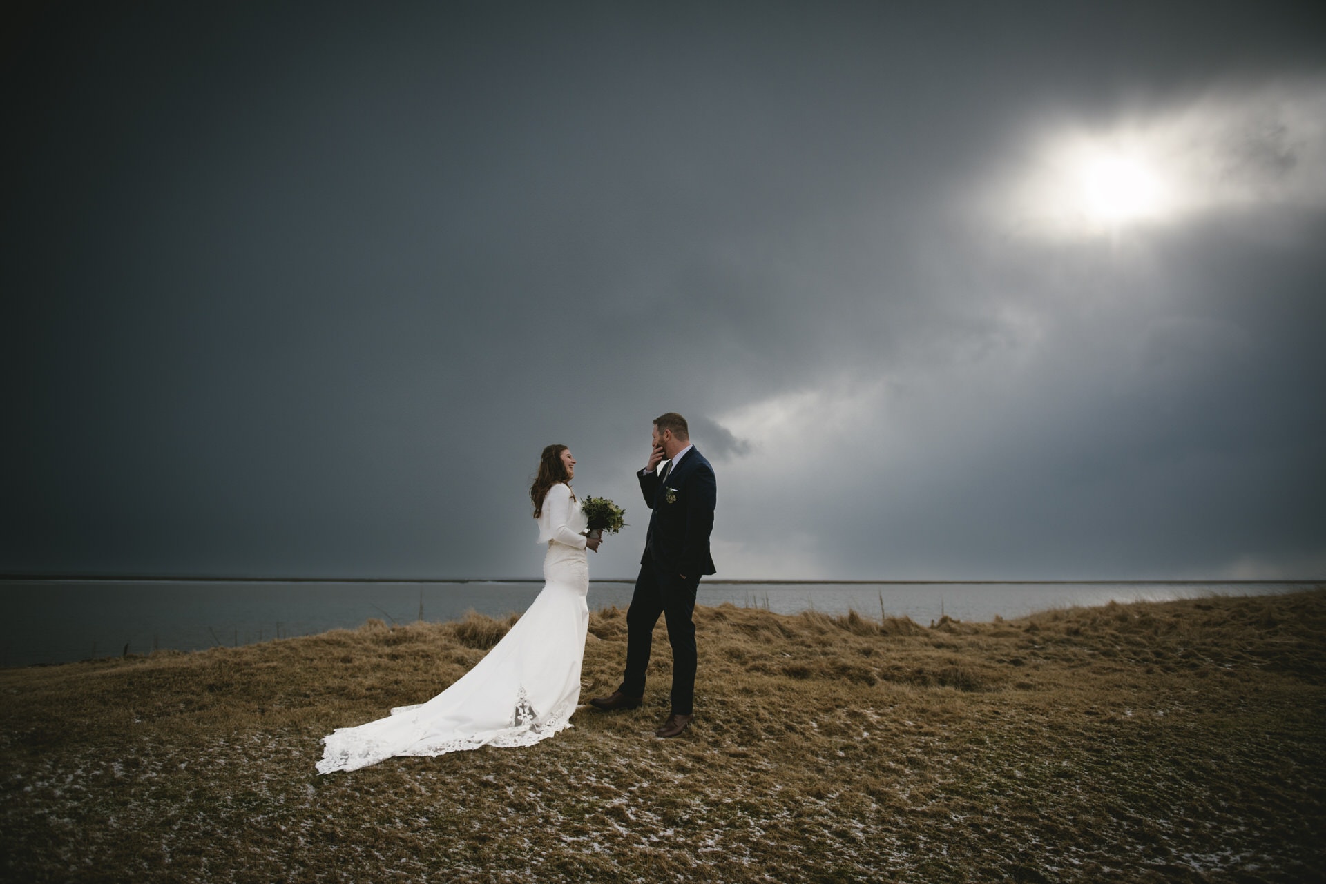 First look Iceland elopement