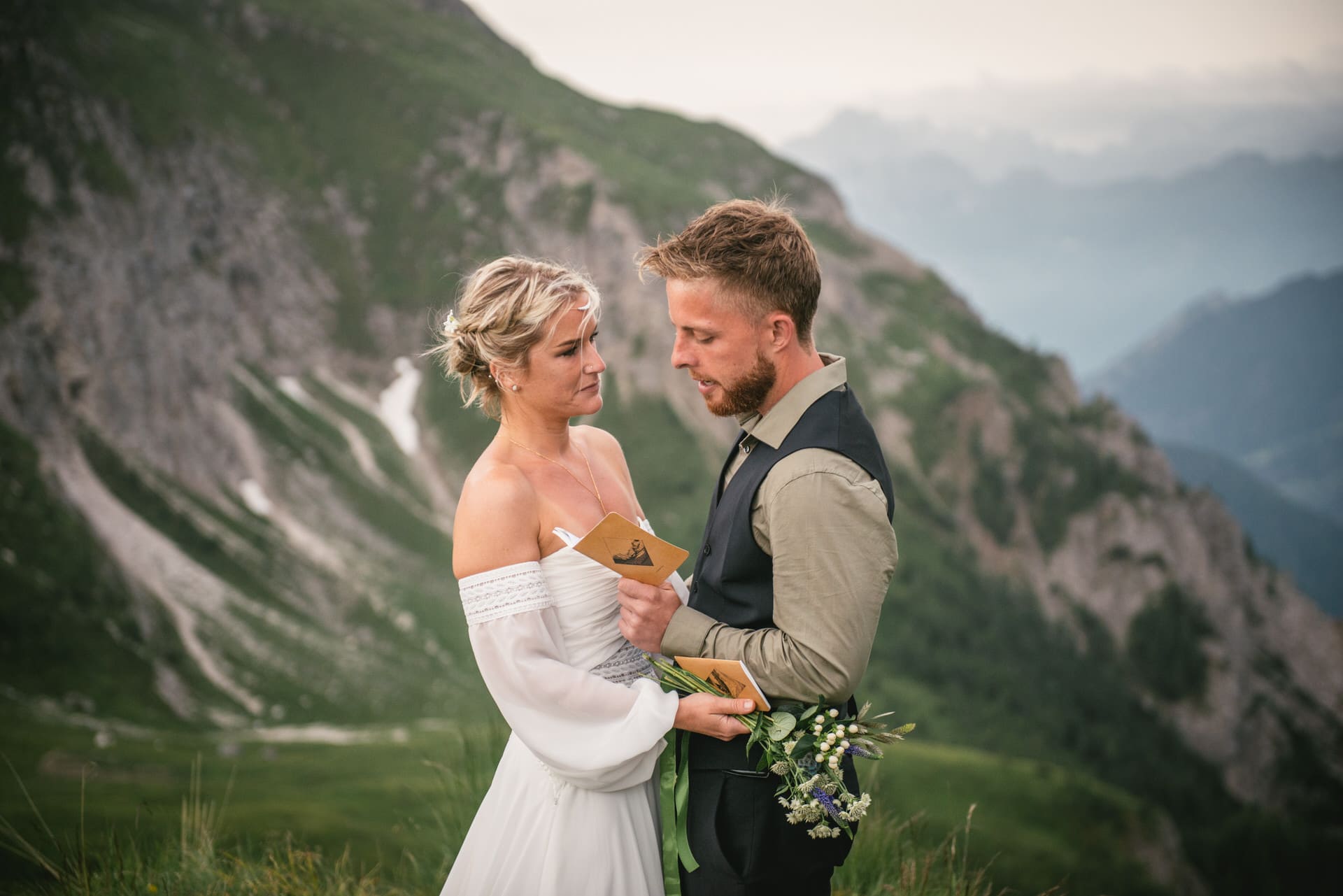 Dolomites elopement ceremony in Italy
