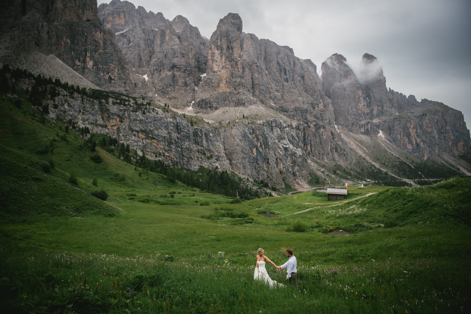 Dolomites elopement Seceda in Italy