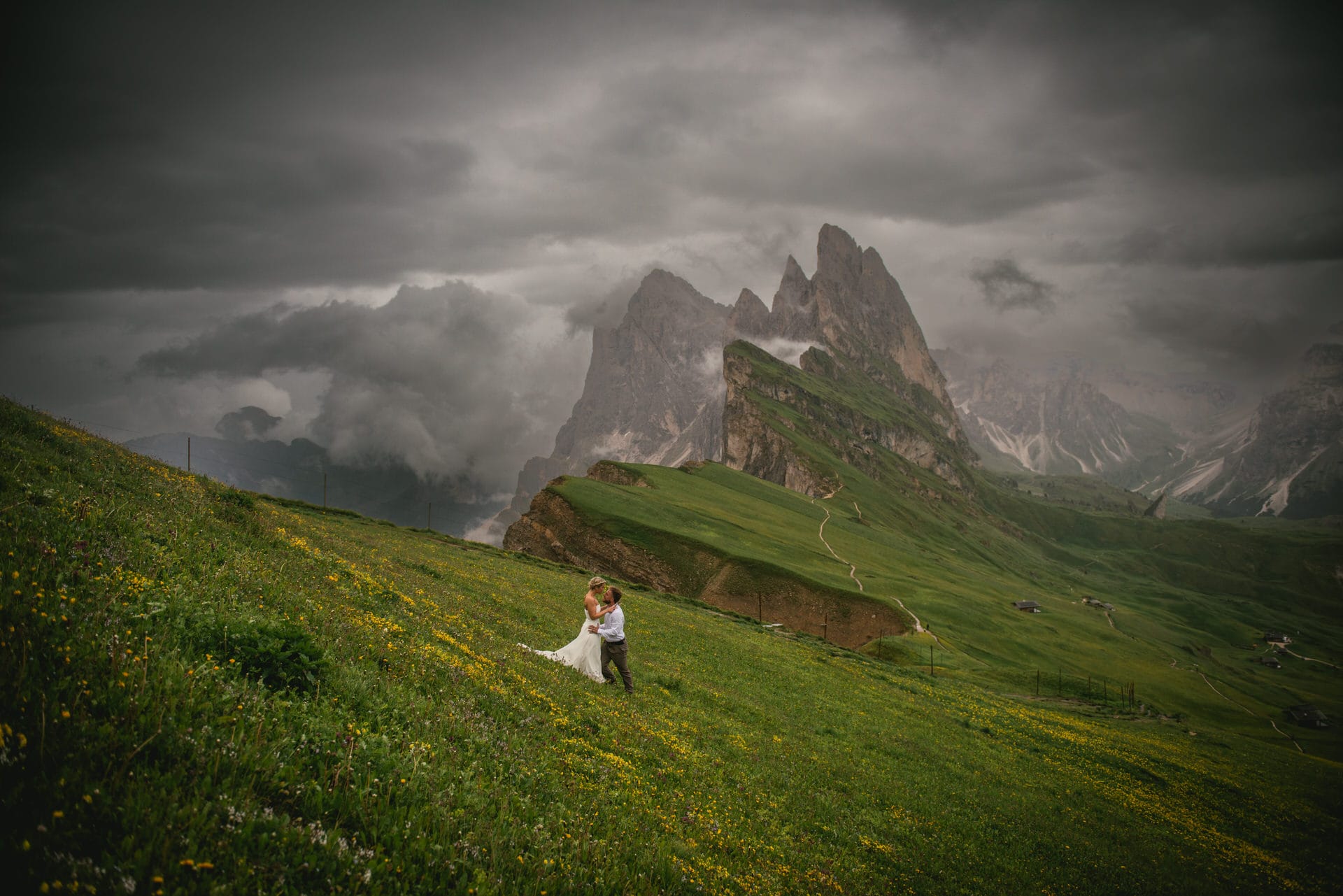 Dolomites elopement Seceda in Italy