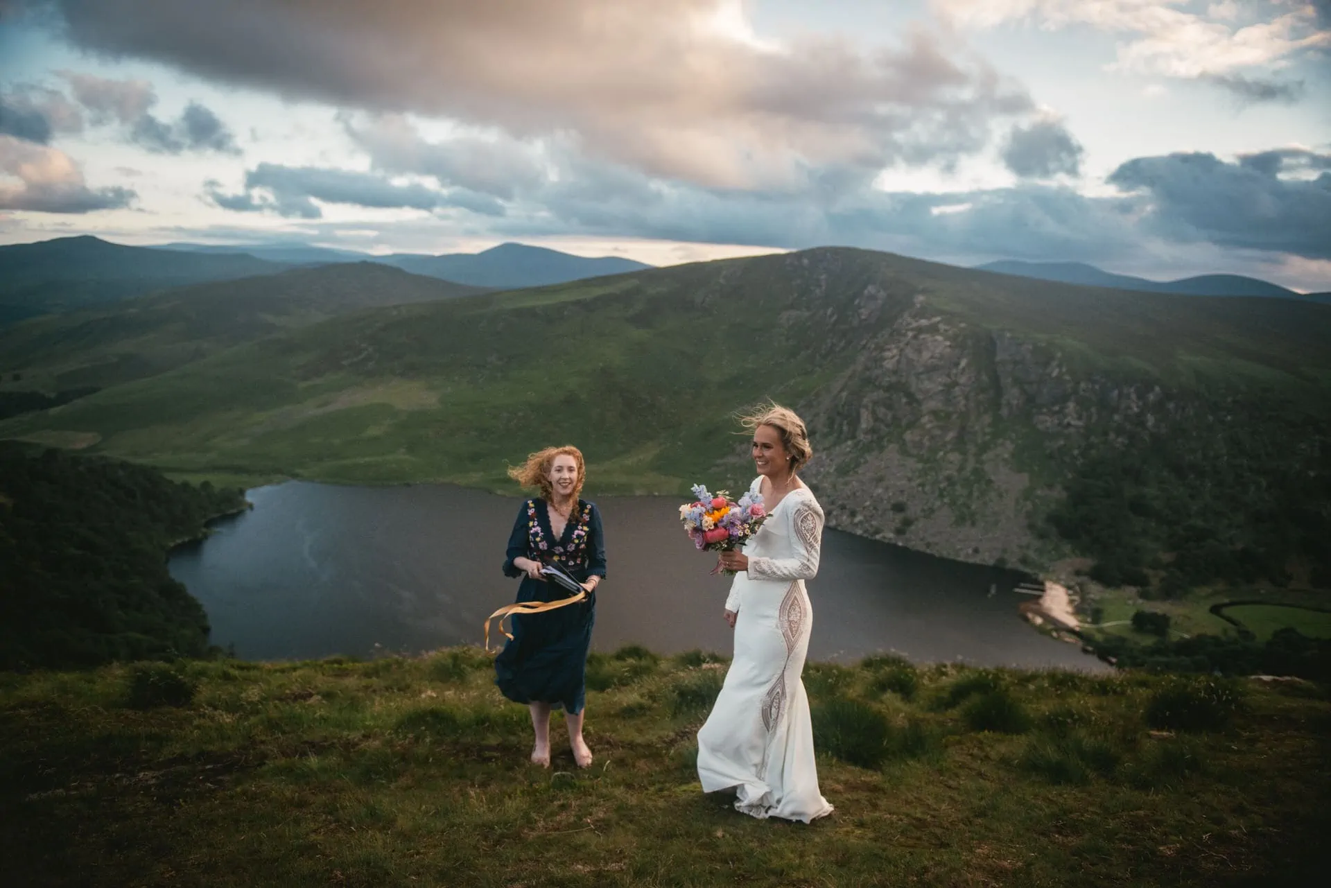 Same-sex adventure elopement in the wicklow Mountains NP in Ireland