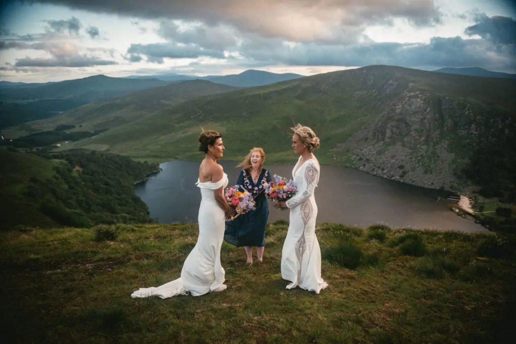 Same-sex adventure elopement in the wicklow Mountains NP in Ireland