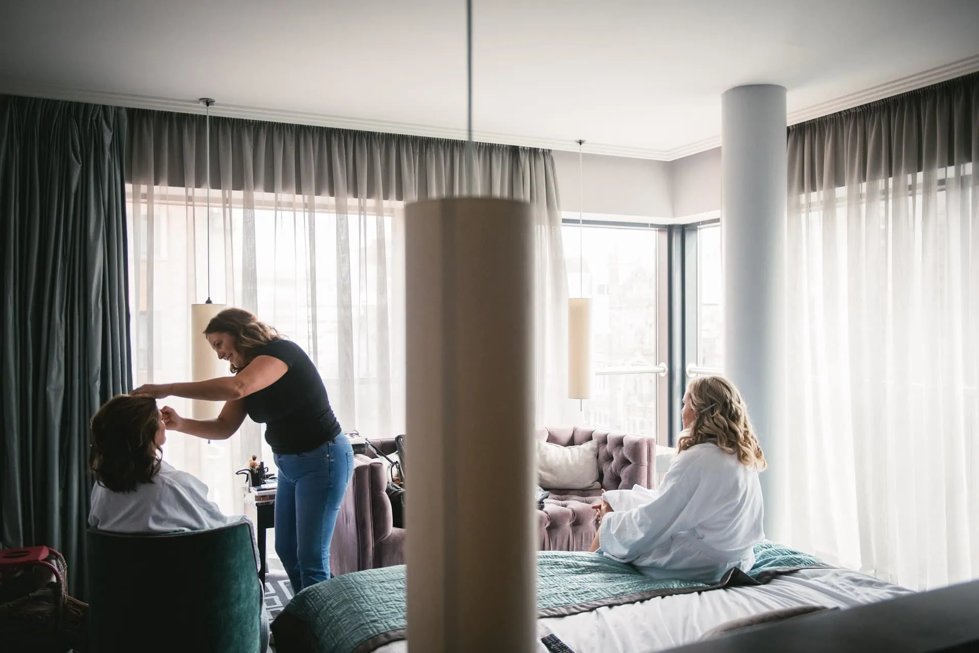 Getting ready for an elopement in Belfast - the Fitzwilliam