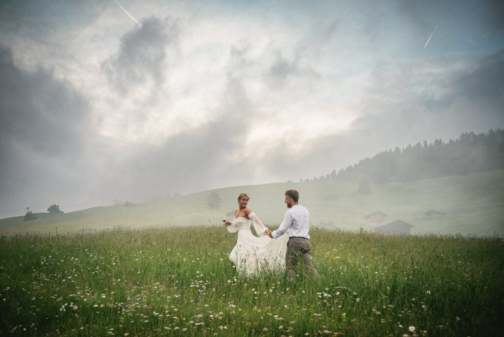 Example of an elopement in Italy - the Dolomites