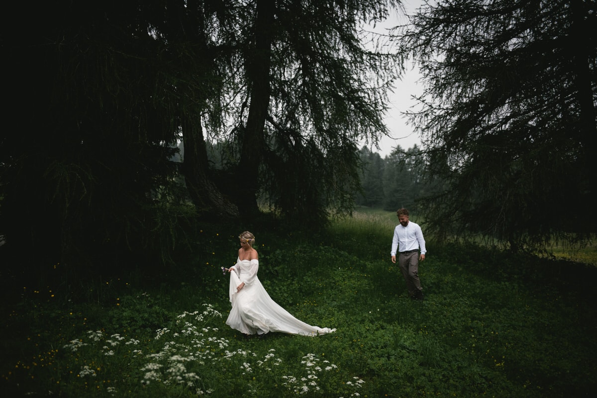 Example of an elopement in Italy - the Dolomites