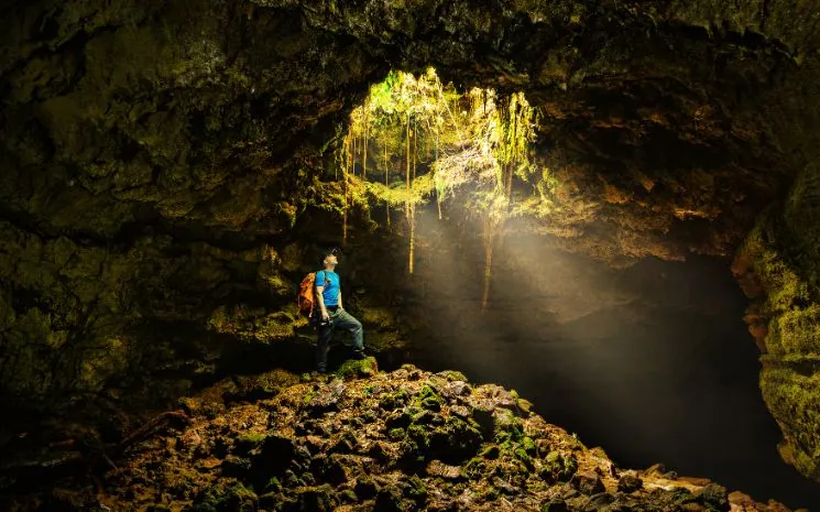 What to do during your Azores elopement - Exploring a lava tube cave