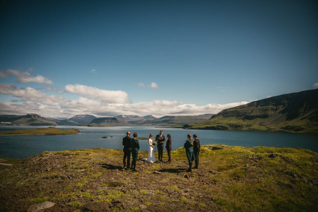 Intimate elopement ceremony in Iceland near Reykjavik