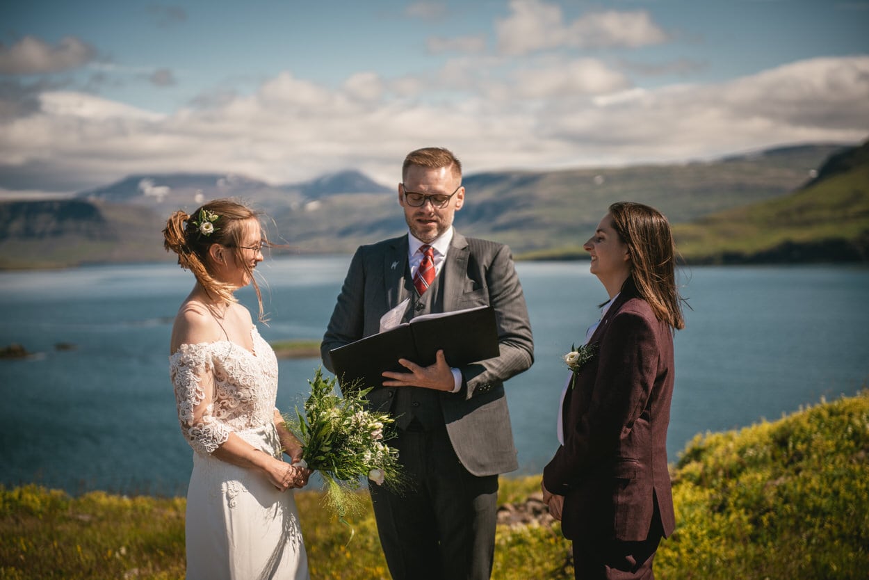 Emotional moment during a same-sex ceremony in Iceland