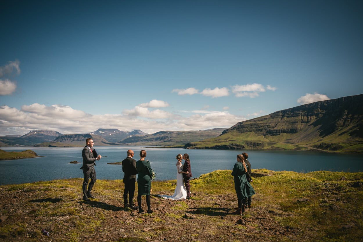 End of a ceremony in Iceland