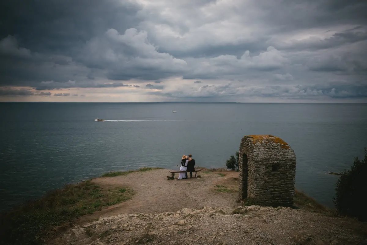 Day-after photoshoot of a couple after their elopement in Normandy