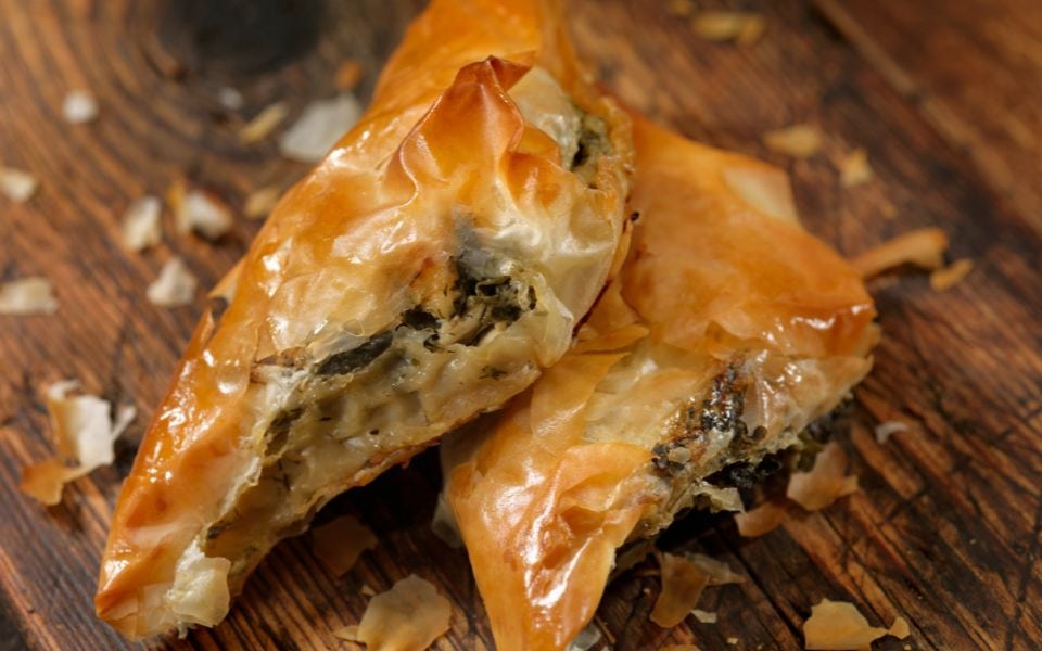 What to eat on your Greece elopement - spanakopita