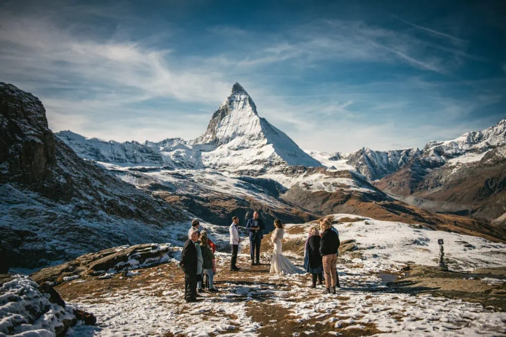 Elopement ceremony in Zermatt