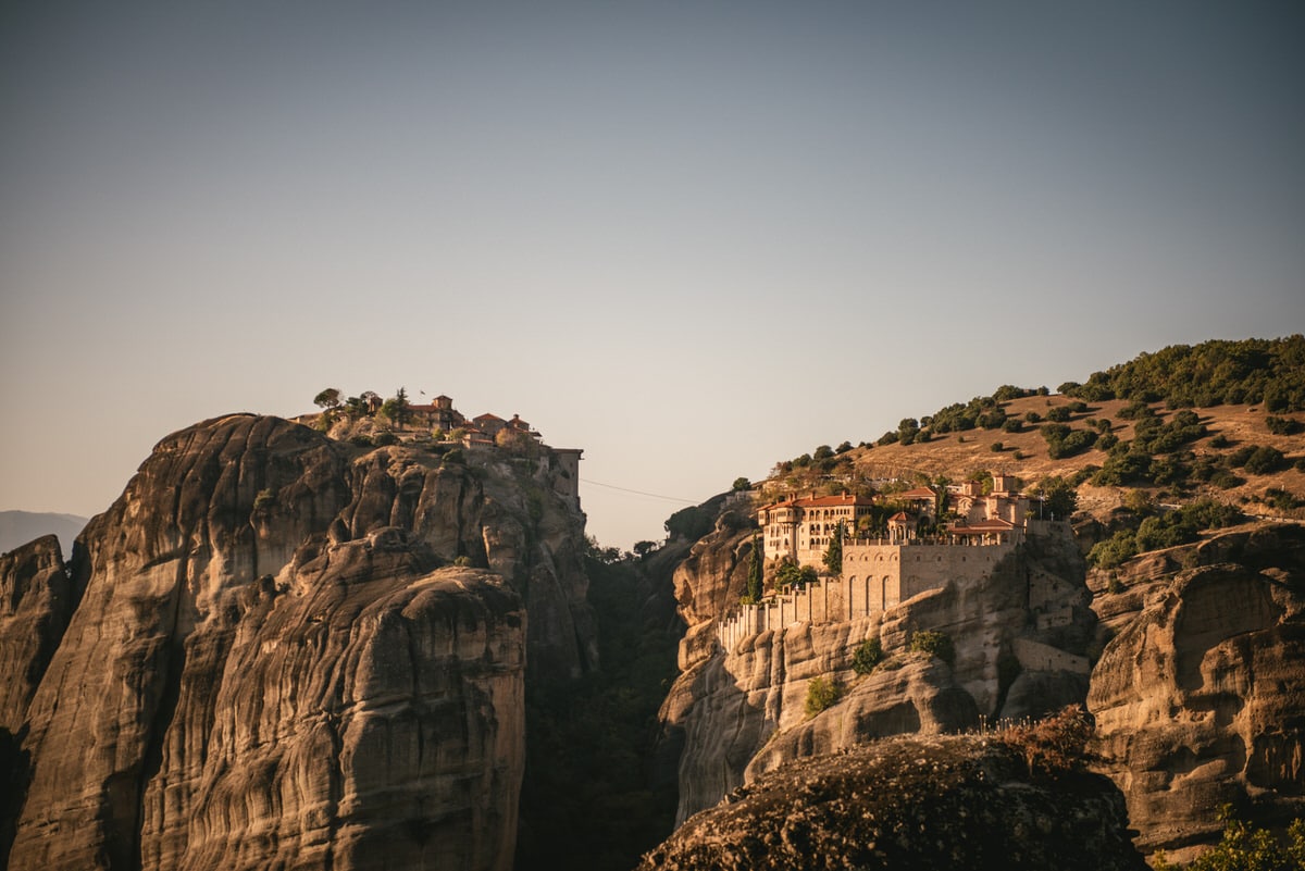 The Meteora monasteries on an elopement day in the Meteora