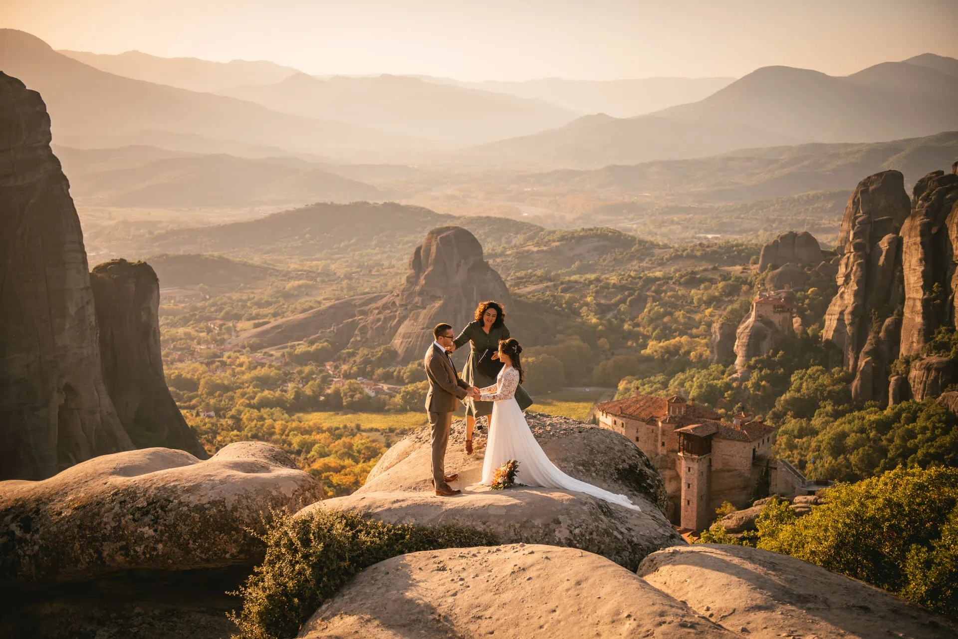 Meteora wedding elopement ceremony