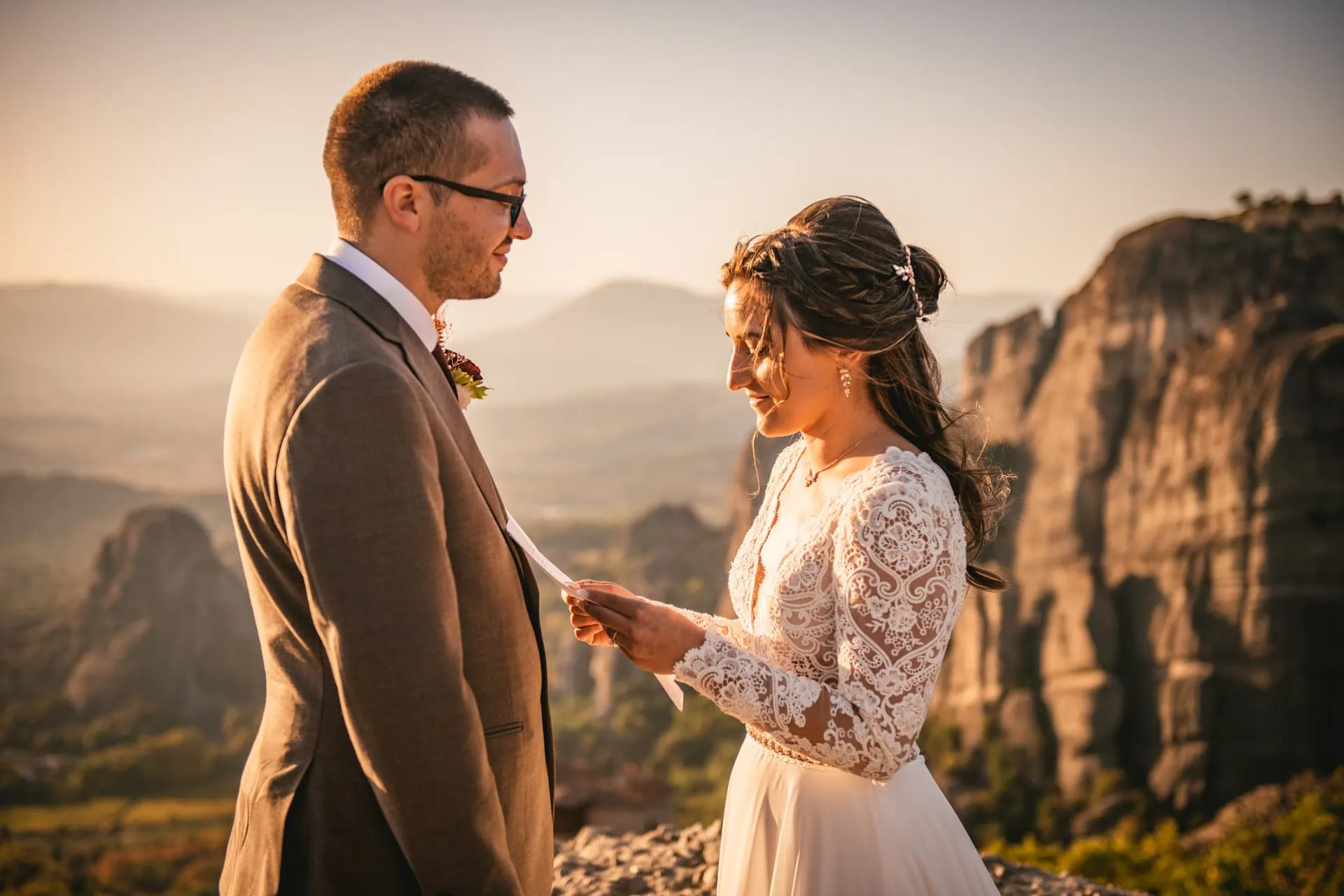 Meteora wedding elopement ceremony