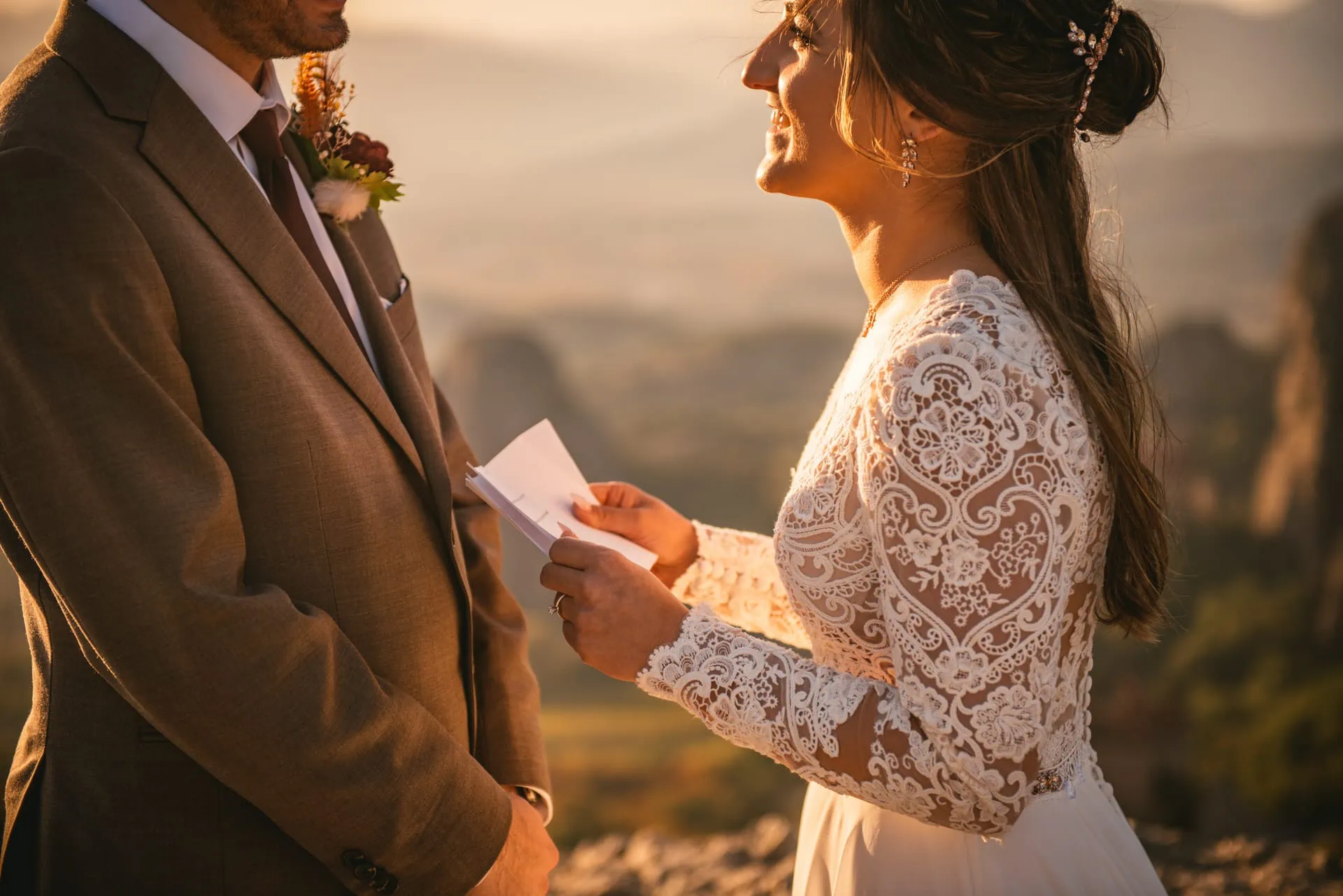 Meteora wedding elopement ceremony