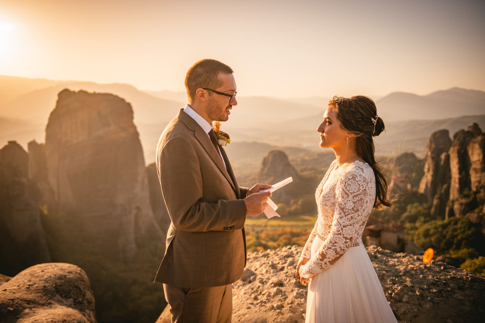 Meteora wedding elopement ceremony