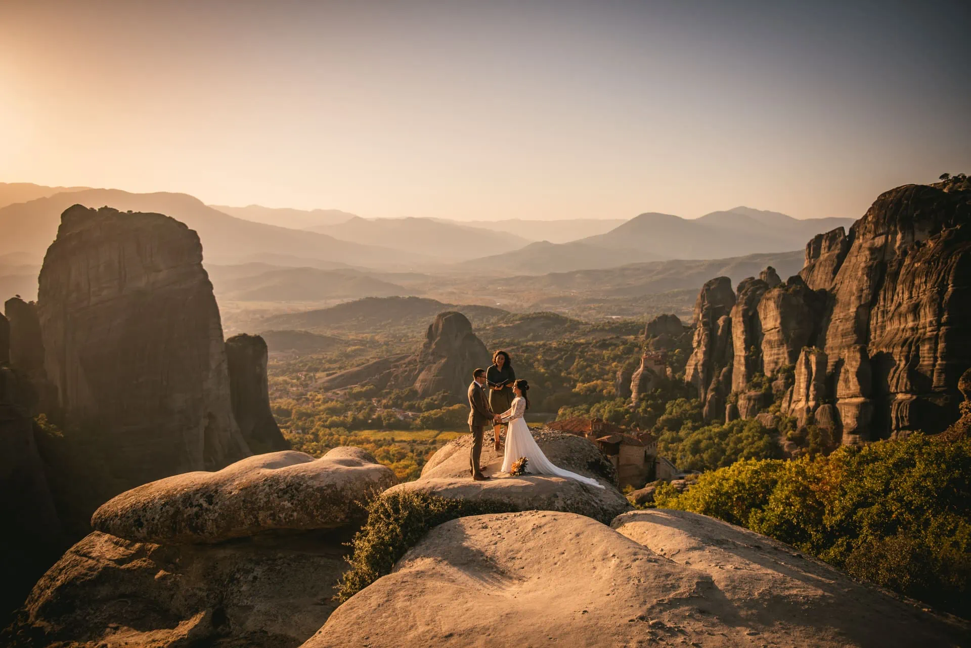 Meteora wedding elopement ceremony