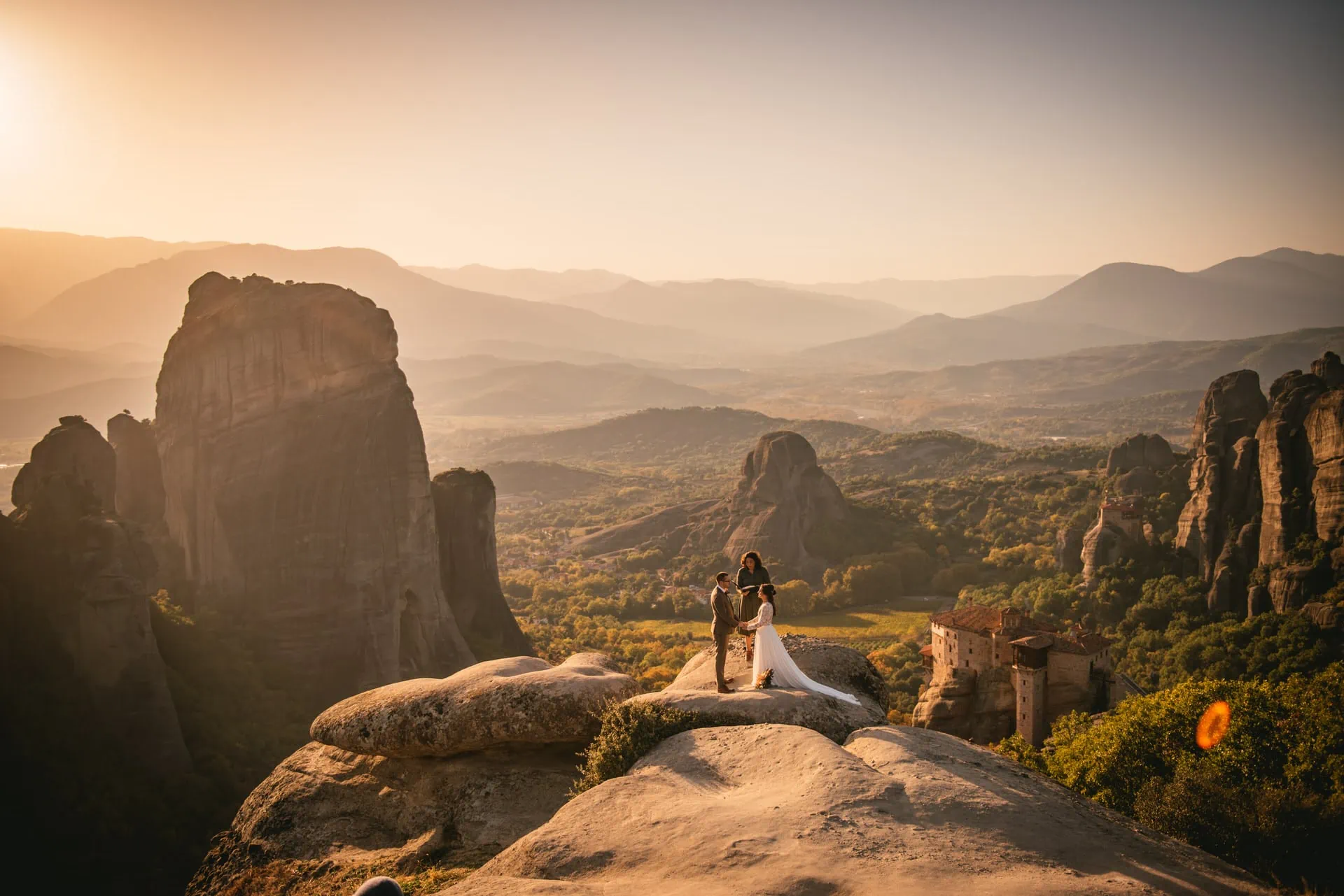 Meteora wedding elopement ceremony