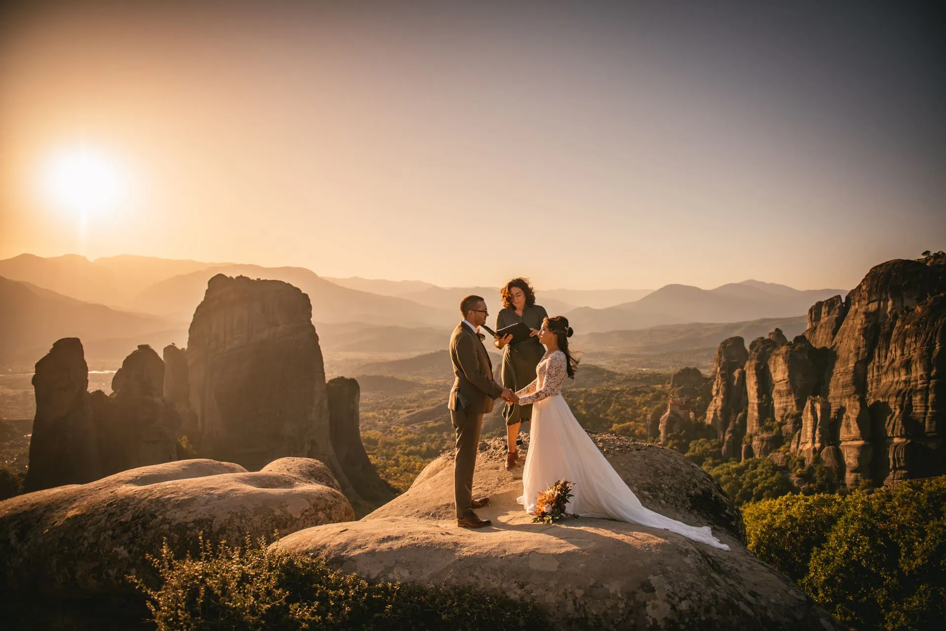 Meteora wedding elopement ceremony