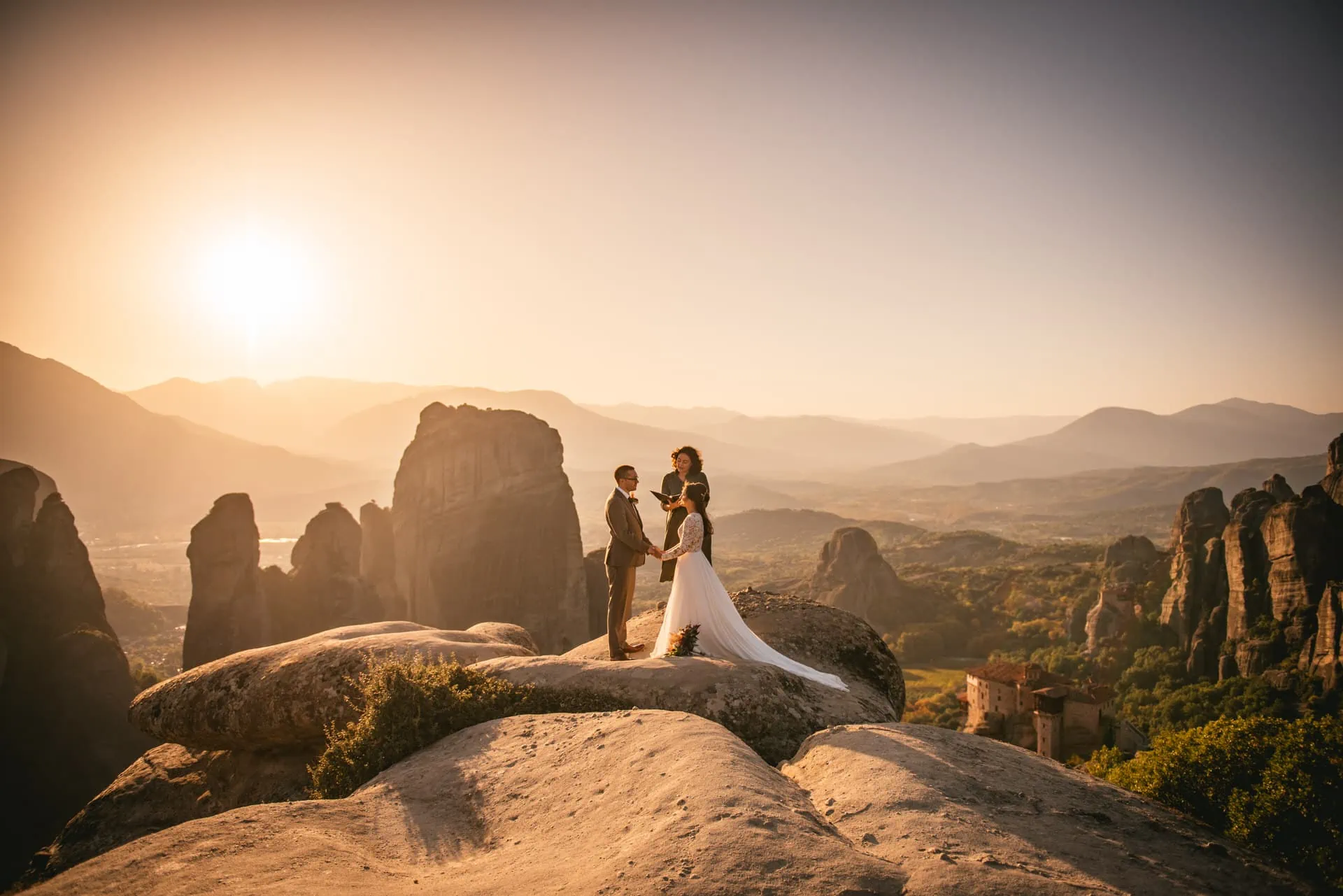 Meteora wedding elopement ceremony