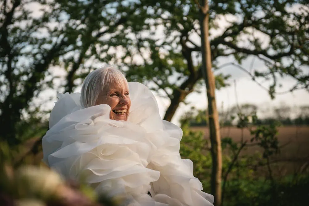 Candid shot of the groom's mom