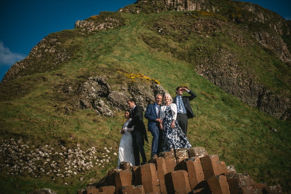A glimpse of the couple's joyous celebration with family and friends during their Northern Ireland elopement.