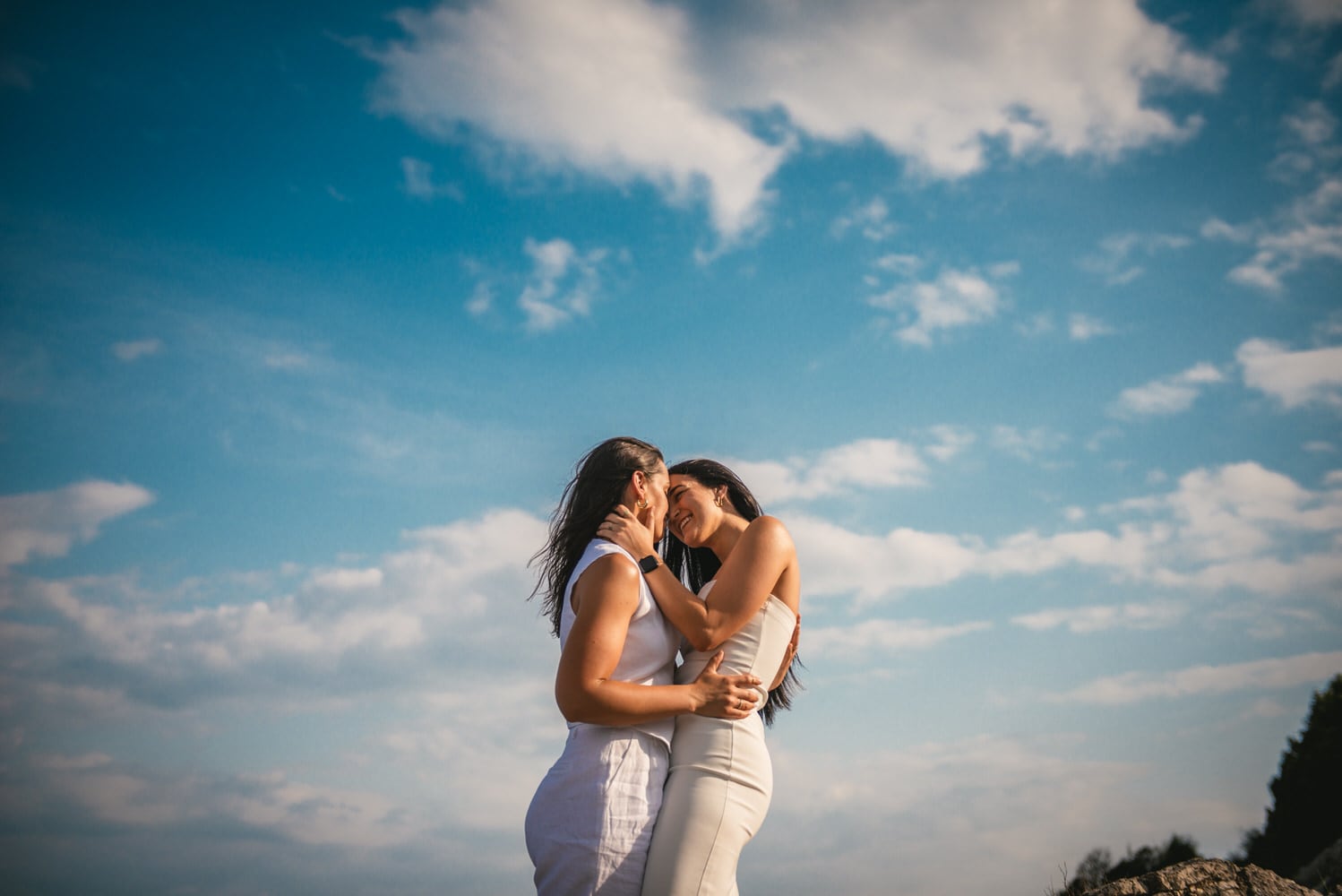 Unexpected unity: Brides encounter two brown snakes, nature's embrace of their love during their Corfu elopement.