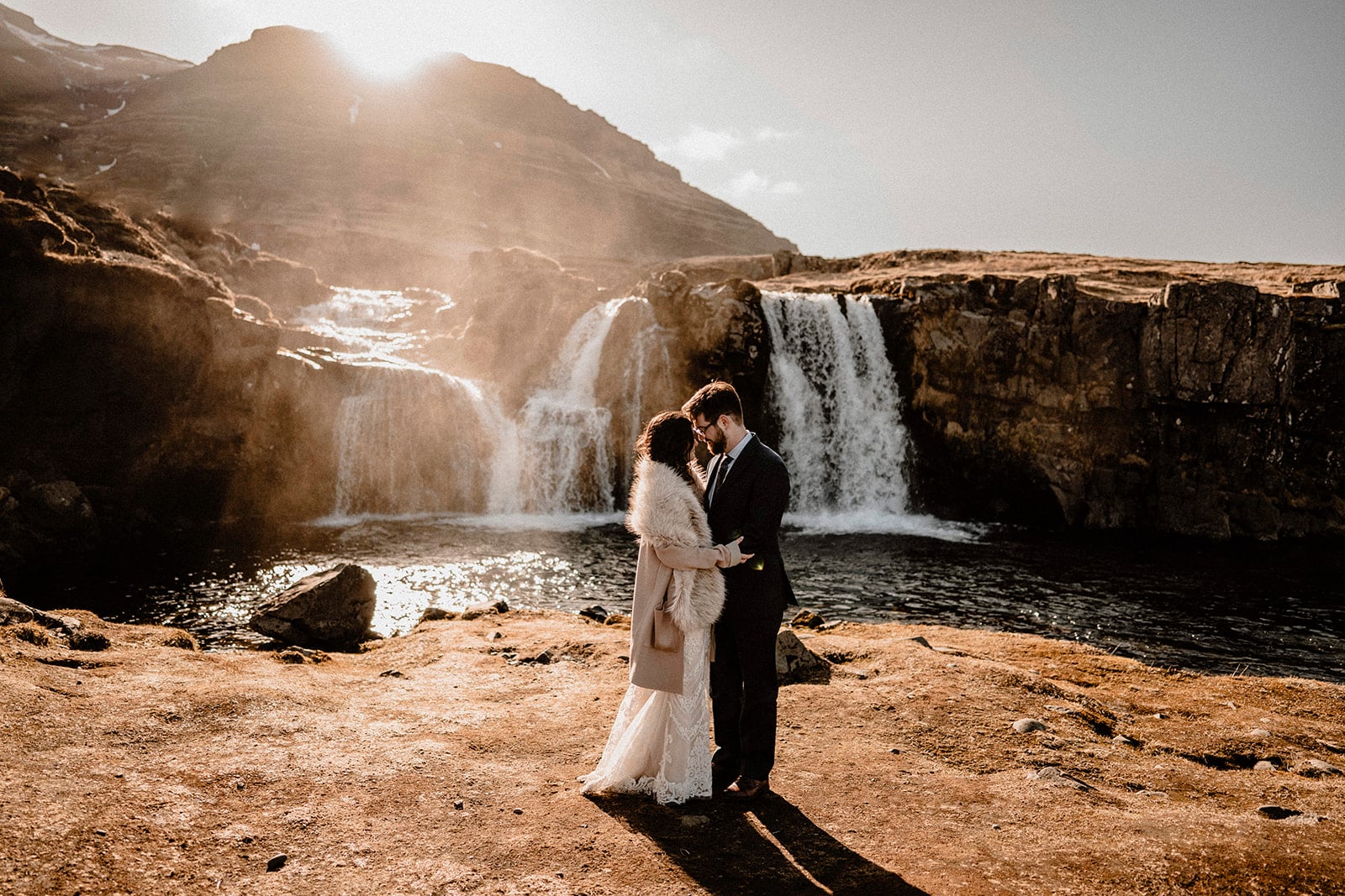Elopement Magic Unveiled: Bride and Groom's Western Iceland Adventure