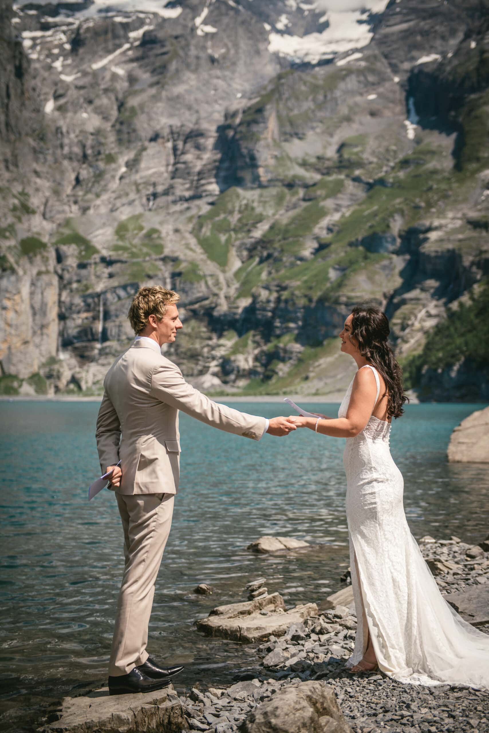 Love's journey set against Swiss vistas - Emily & Luke's hiking elopement.