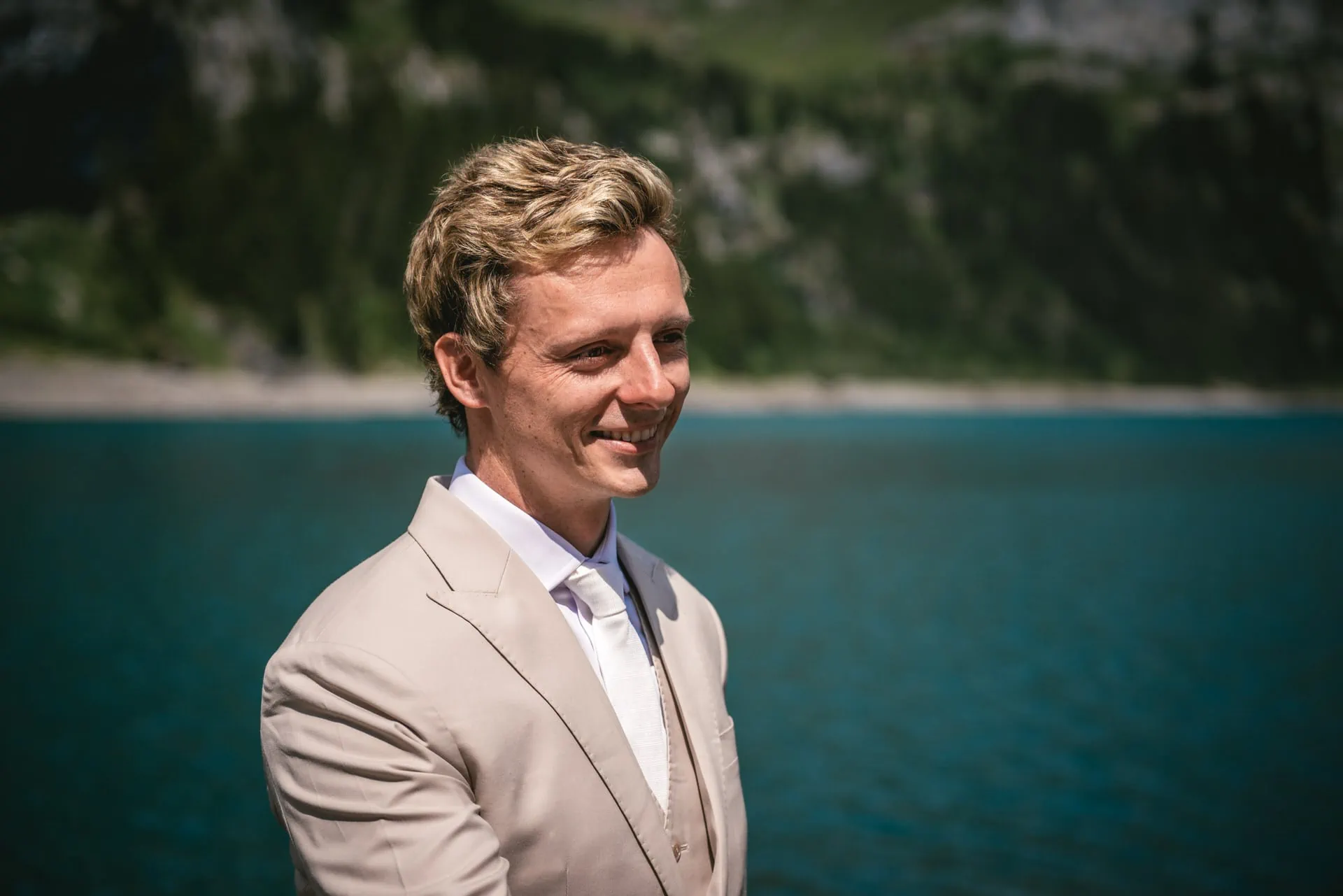 Vows exchanged amidst nature's majesty - hiking elopement in Switzerland.