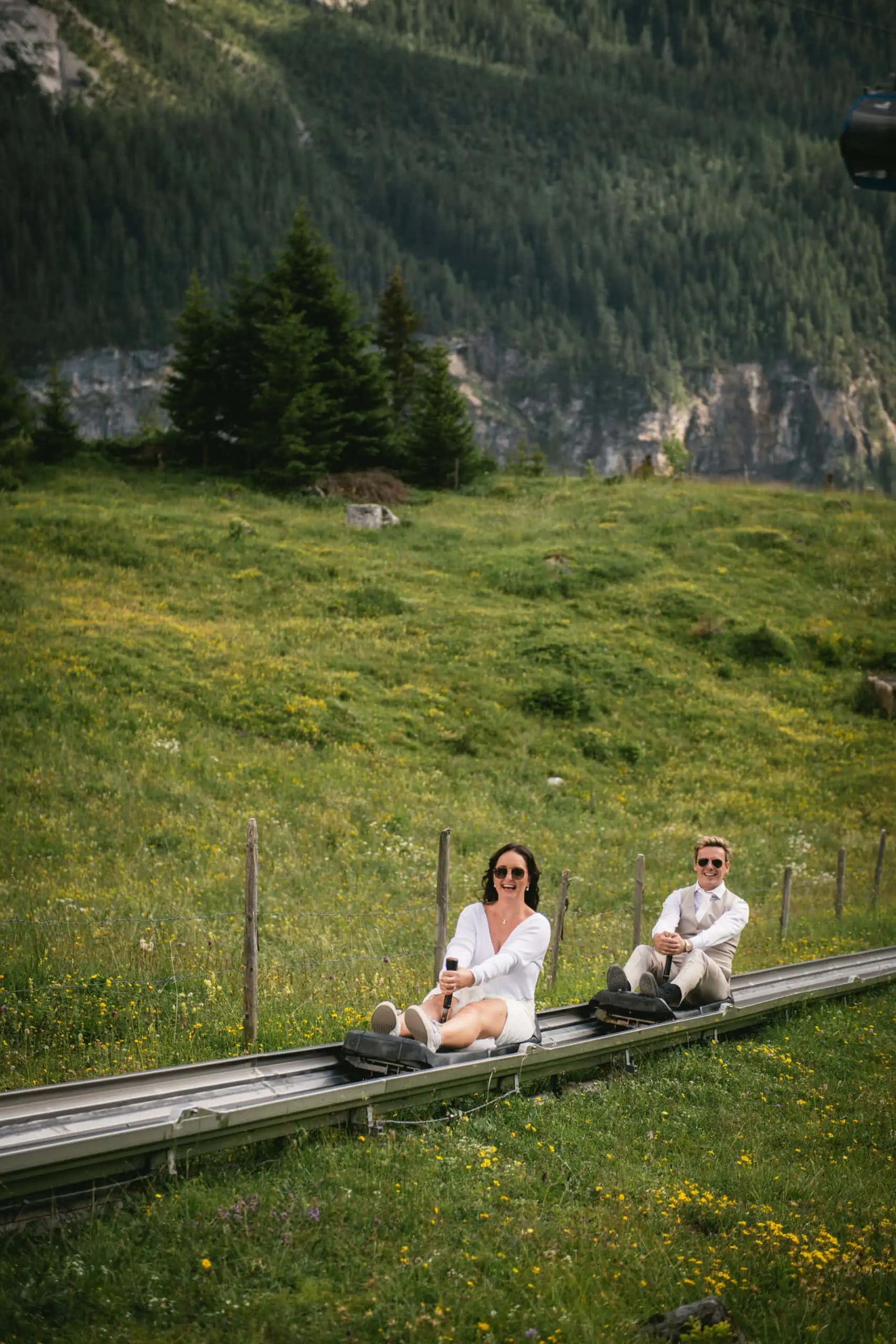 Vows exchanged in nature's cathedral - a captivating hiking elopement.