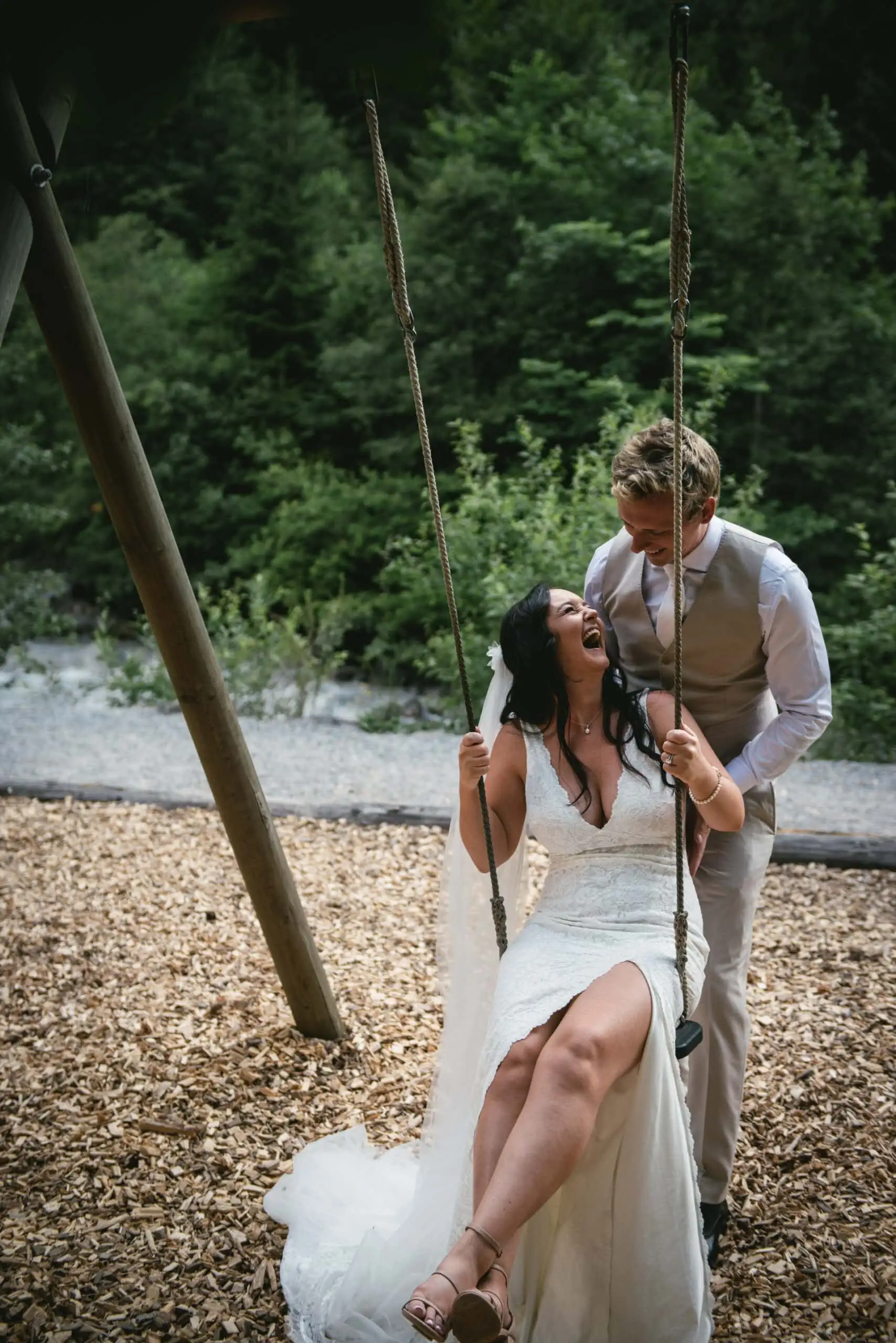 Love's path elevated by alpine beauty - hiking elopement in Switzerland.
