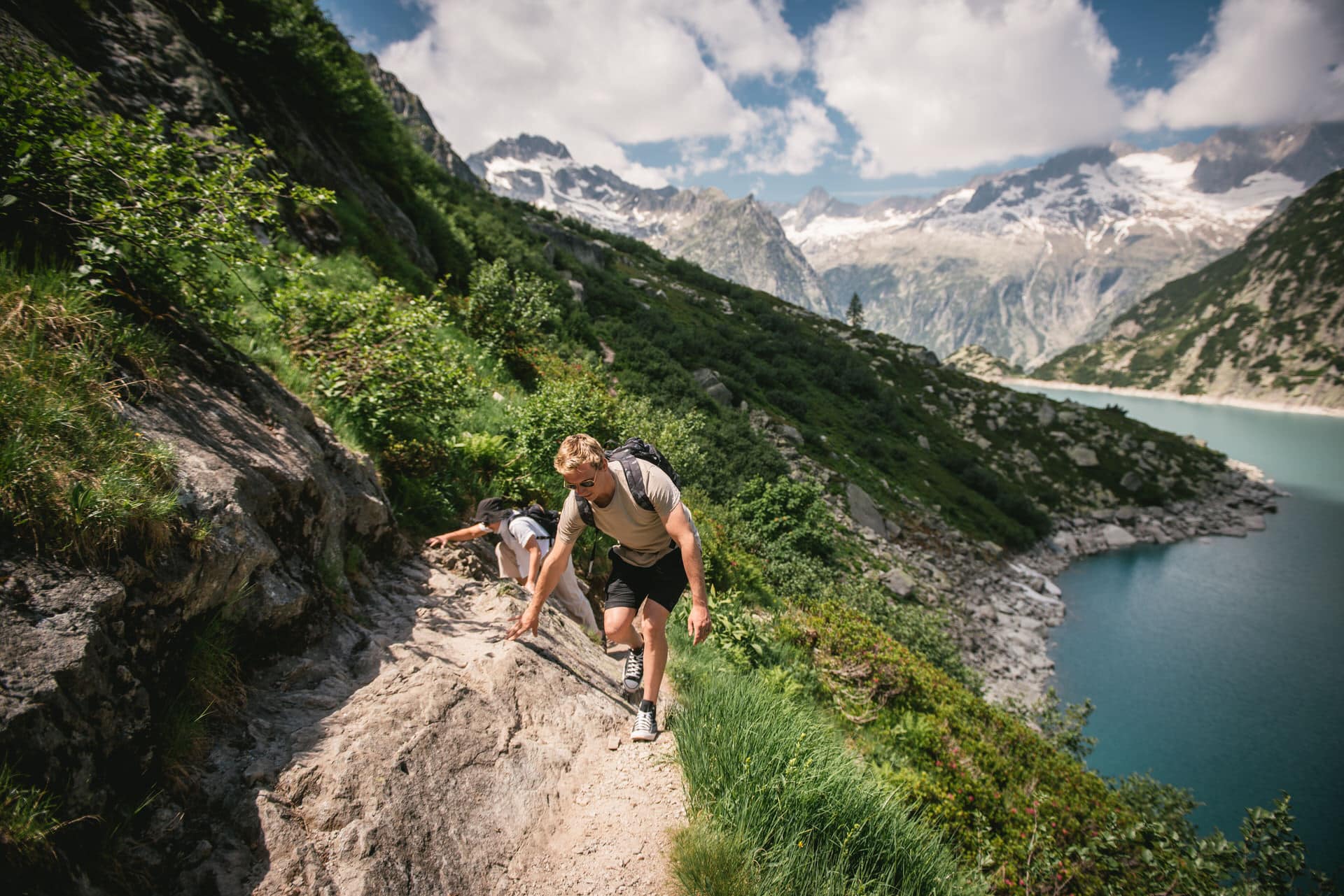 Alpine vistas as love's backdrop - hiking elopement in Switzerland.