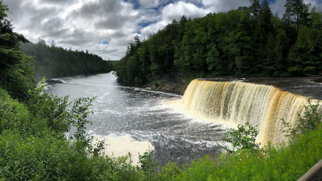 Where to elope in Michigan - Tahquamenon lower falls