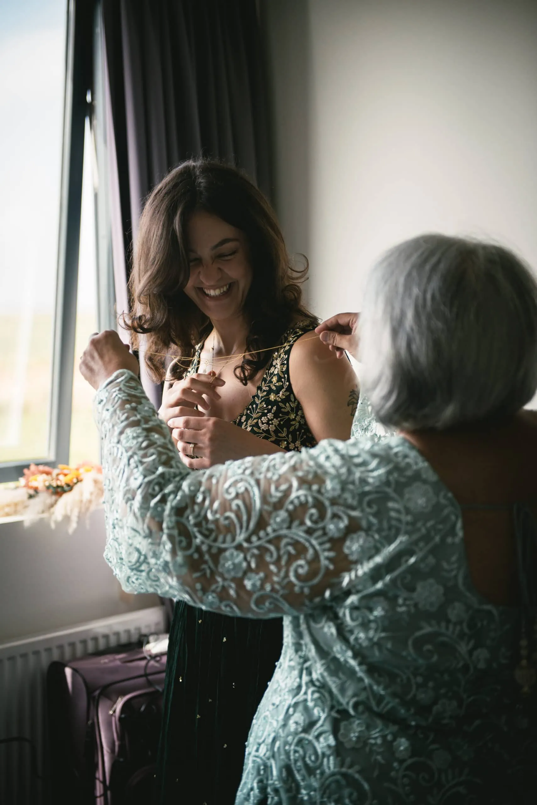 Nature's beauty frames their love's journey.