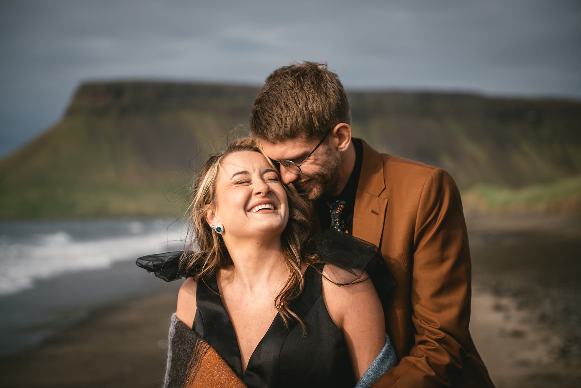 The couple's love shines brightly against the stunning backdrop of the Westfjords.