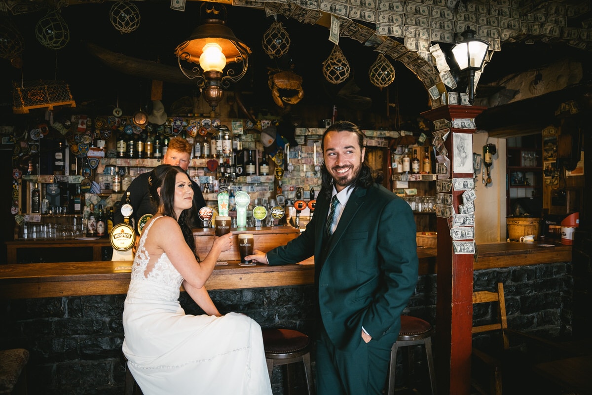 Jesse and Sal's Irish elopement: Love among the waves.