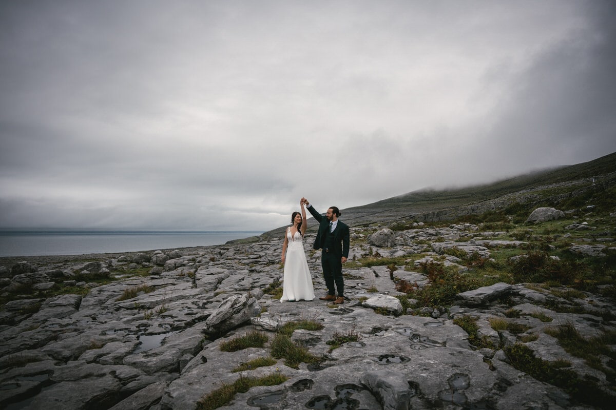 Embracing the Irish coast: Jesse and Sal's elopement journey.