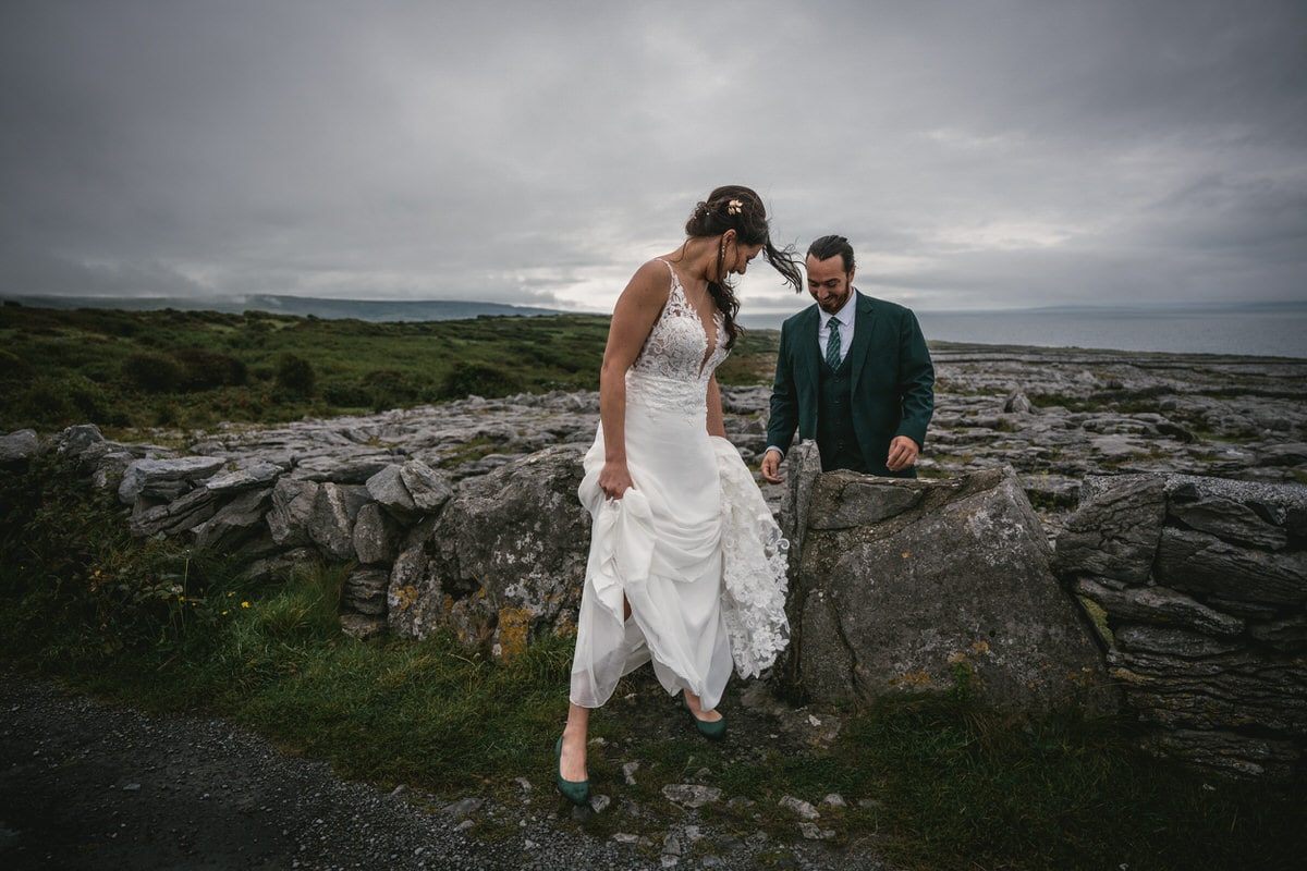 Jesse and Sal's Irish elopement: Love among the waves.