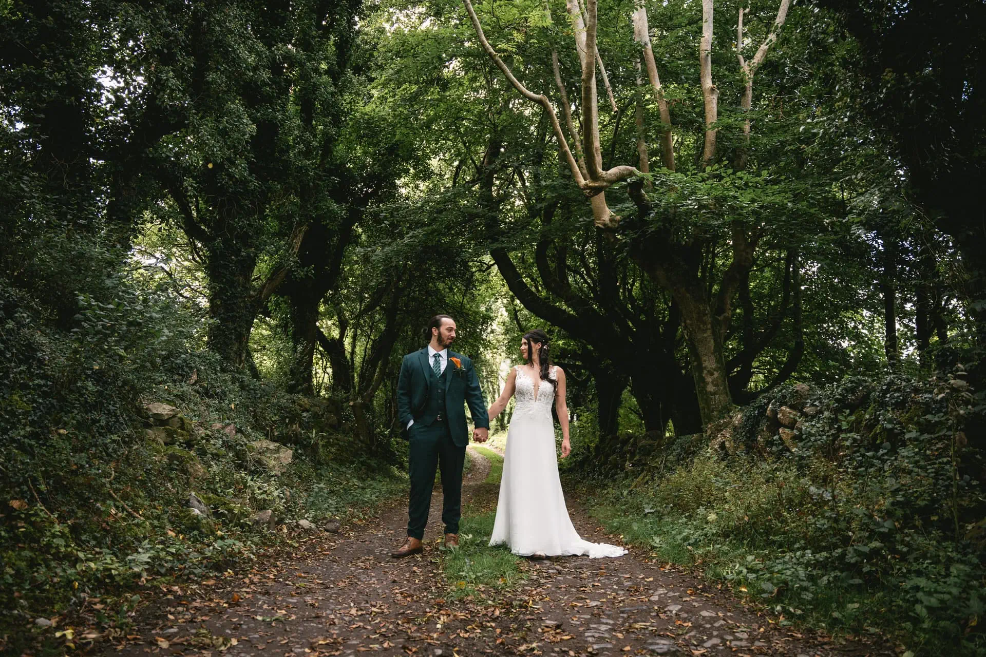 Whispers of love in the Irish forest.